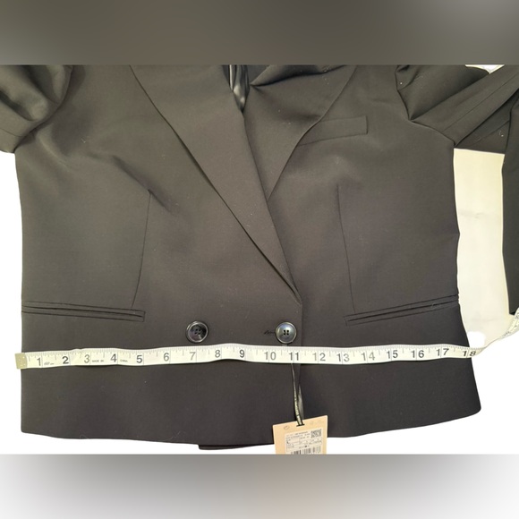 MANGO Black Cropped Blazer – Short Lapels (NWT) - Picture 8 of 14